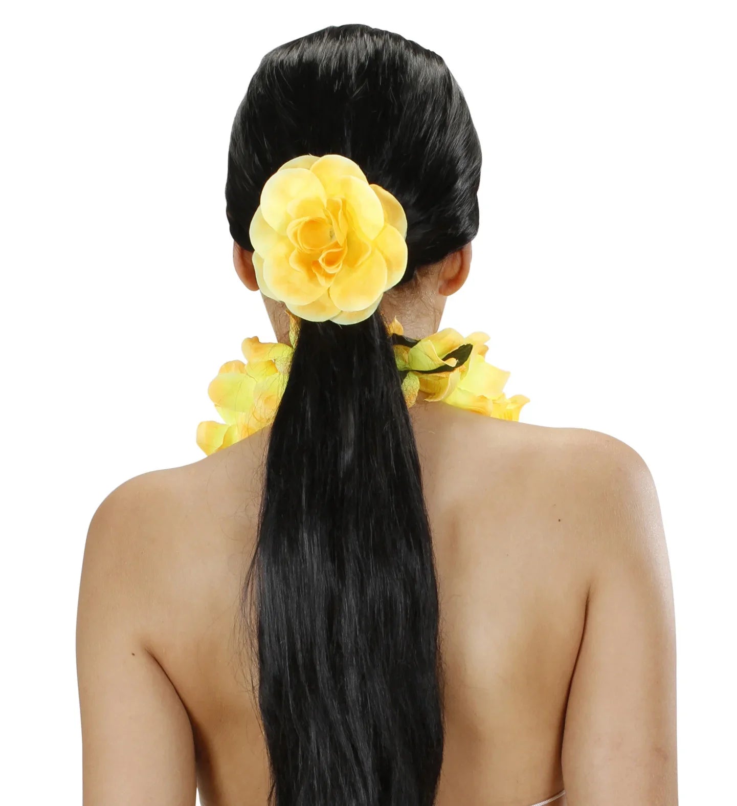 Flor Hawaiana Amarilla con Goma Flores Widmann